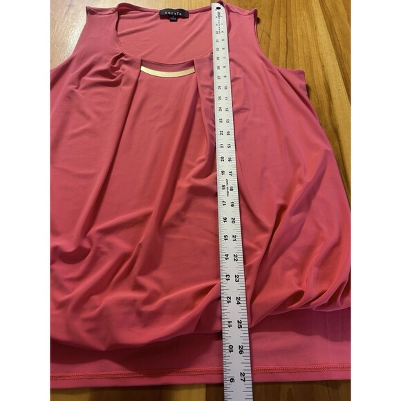Corvia Women’s Tank Top. Size Large. Salmon Color With Gold Detail. Pullover - Picture 6 of 9
